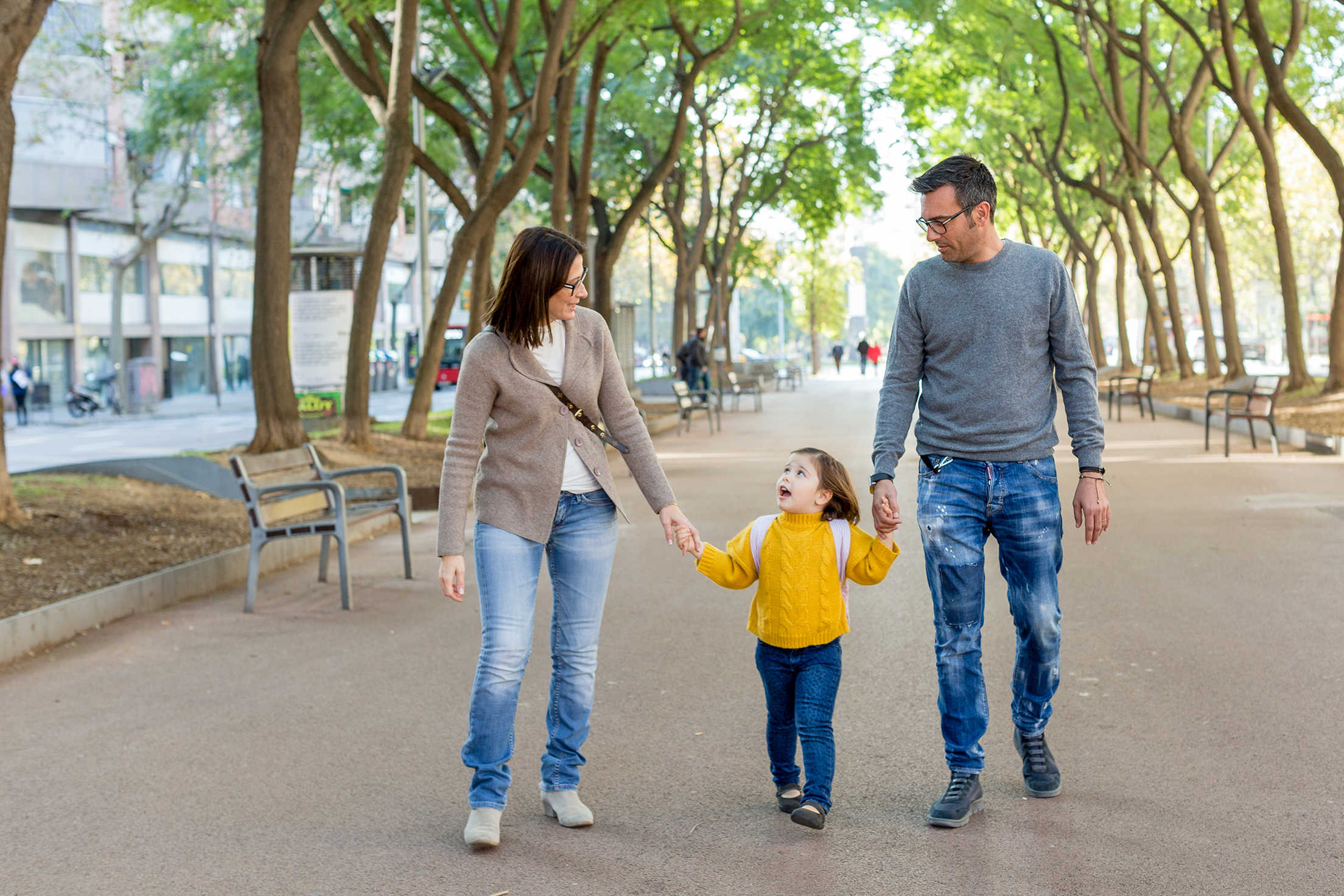 Family walk Barcelona
